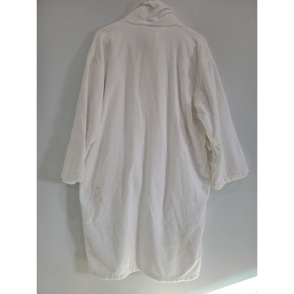 Alpine Swiss Womens White Cotton Velour Terry Cloth Shawl Collar Bathrobe L/XL - Picture 6 of 9